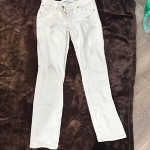 Express Women's White Straight Leg Jeans